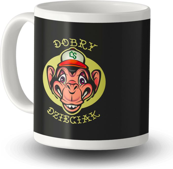 ZESTAW DOBRY DZIECIAK ANIMALS MAŁPA POSZEWKA(BEZ WKŁADU) + KUBEK CERAMICZNY