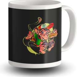 ZESTAW DOBRY DZIECIAK ANIMALS MAŁPA POSZEWKA(BEZ WKŁADU) + KUBEK CERAMICZNY