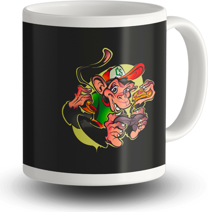 ZESTAW DOBRY DZIECIAK ANIMALS MAŁPA POSZEWKA(BEZ WKŁADU) + KUBEK CERAMICZNY