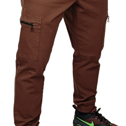 SPODNIE JOGGER CARGO CIEMNA STREFA GUMKA // CZEKOLADOWE