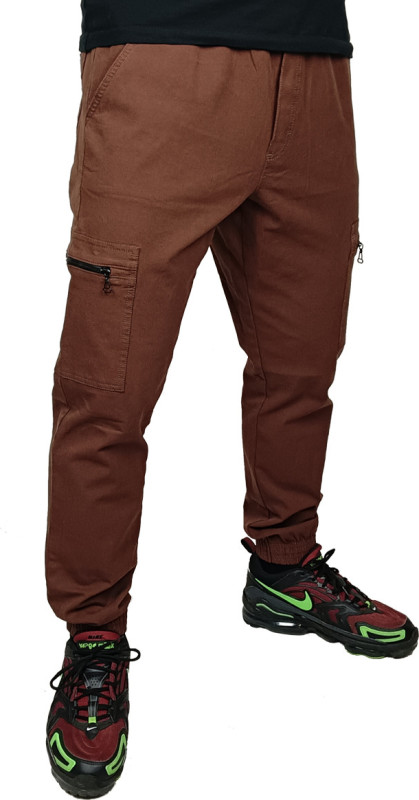 SPODNIE JOGGER CARGO CIEMNA STREFA GUMKA // CZEKOLADOWE