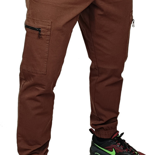 SPODNIE JOGGER CARGO CIEMNA STREFA GUMKA // CZEKOLADOWE