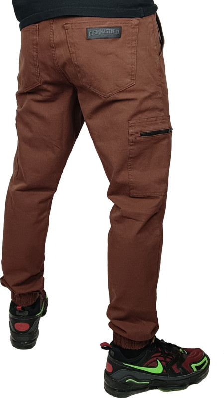 SPODNIE JOGGER CARGO CIEMNA STREFA GUMKA // CZEKOLADOWE