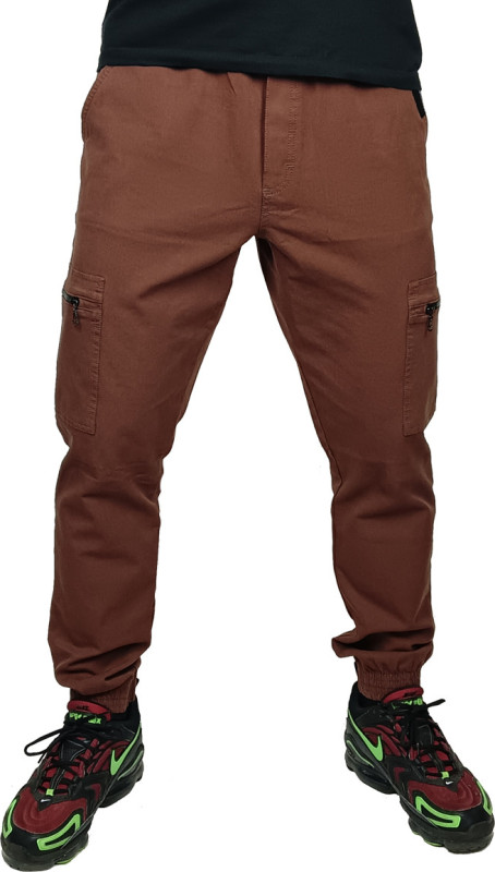 SPODNIE JOGGER CARGO CIEMNA STREFA GUMKA // CZEKOLADOWE