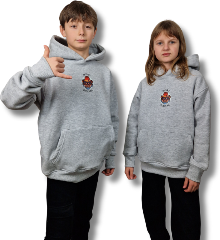 BLUZA KANGUR DOBRY DZIECIAK ANIMALS SZARA/ NIEDŹWIEDŹ