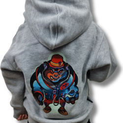 BLUZA KANGUR DOBRY DZIECIAK ANIMALS SZARA/ NIEDŹWIEDŹ