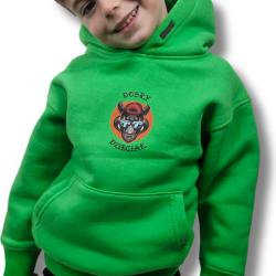 BLUZA KANGUR DOBRY DZIECIAK ANIMALS ZIELONA/ NOSOROŻEC