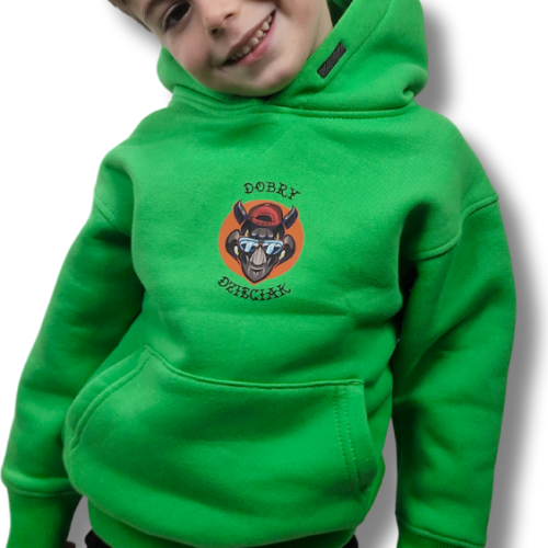 BLUZA KANGUR DOBRY DZIECIAK ANIMALS ZIELONA/ NOSOROŻEC