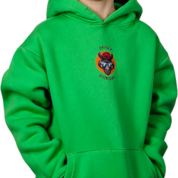 BLUZA KANGUR DOBRY DZIECIAK ANIMALS ZIELONA/ NOSOROŻEC