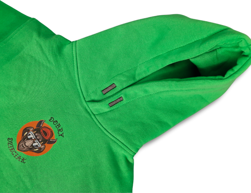 BLUZA KANGUR DOBRY DZIECIAK ANIMALS ZIELONA/ NOSOROŻEC