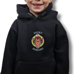 BLUZA KANGUR DOBRY DZIECIAK ANIMALS CZARNA/ MAŁPA