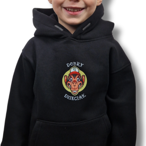 BLUZA KANGUR DOBRY DZIECIAK ANIMALS CZARNA/ MAŁPA