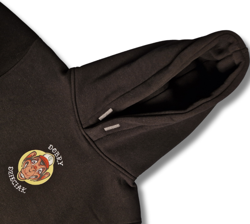 BLUZA KANGUR DOBRY DZIECIAK ANIMALS CZARNA/ MAŁPA