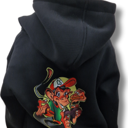 BLUZA KANGUR DOBRY DZIECIAK ANIMALS CZARNA/ MAŁPA