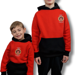 BLUZA KANGUR DOBRY DZIECIAK ANIMALS KORAL/CZARNY/MAŁPA