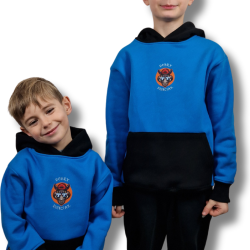 BLUZA KANGUR DOBRY DZIECIAK ANIMALS NIEBIESKI/CZARNY/NOSOROŻEC