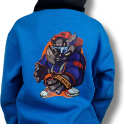 BLUZA KANGUR DOBRY DZIECIAK ANIMALS NIEBIESKI/CZARNY/NOSOROŻEC