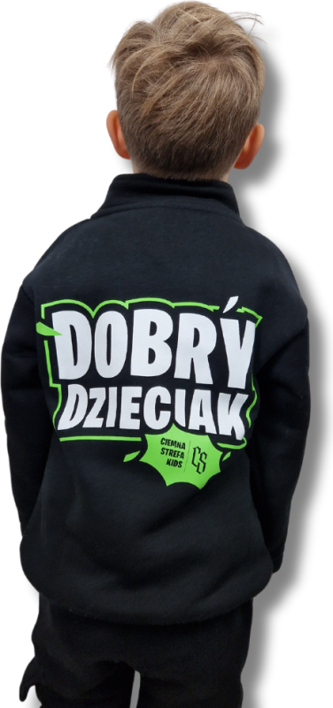 BLUZA KLASYK ZE STÓJKĄ DOBRY DZIECIAK CZARNA