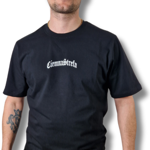 T-SHIRT CS GOTYK DUŻE LOGO BACK CZARNO/ BIAŁA