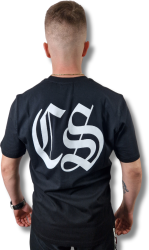 T-SHIRT CS GOTYK DUŻE LOGO BACK CZARNO/ BIAŁA