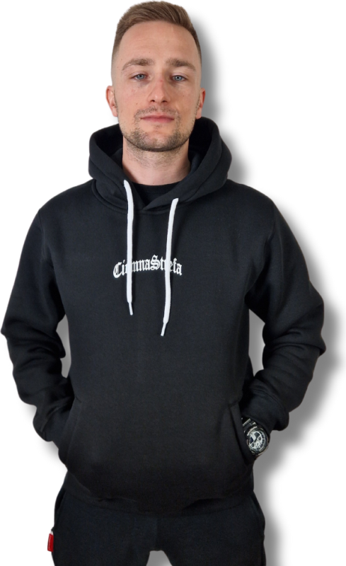 BLUZA KANGUR CS GOTYK DUŻE LOGO BACK CZARNO/ BIAŁA