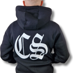 BLUZA KANGUR CS GOTYK DUŻE LOGO BACK CZARNO/ BIAŁA