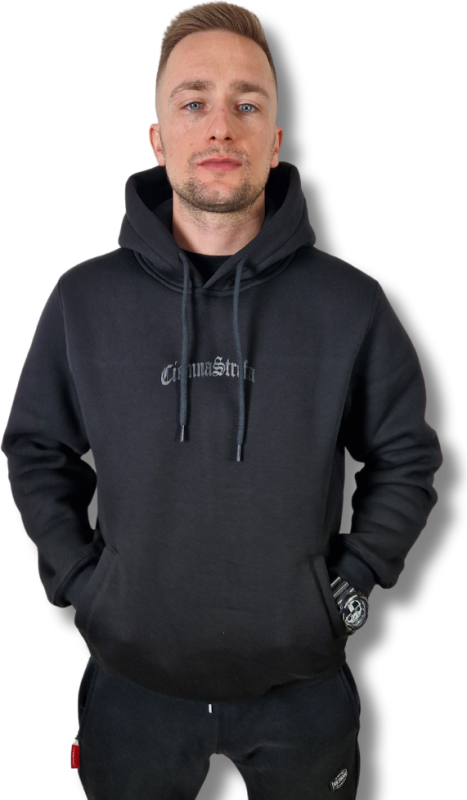 BLUZA KANGUR CS GOTYK DUŻE LOGO BACK CZARNO/ CZARNA