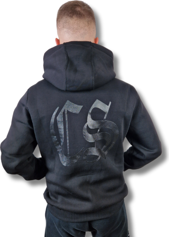 BLUZA KANGUR CS GOTYK DUŻE LOGO BACK CZARNO/ CZARNA