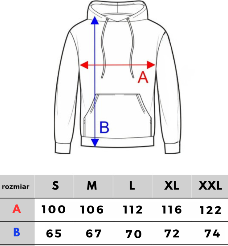BLUZA KANGUR CS GOTYK DUŻE LOGO BACK CZARNO/ CZARNA
