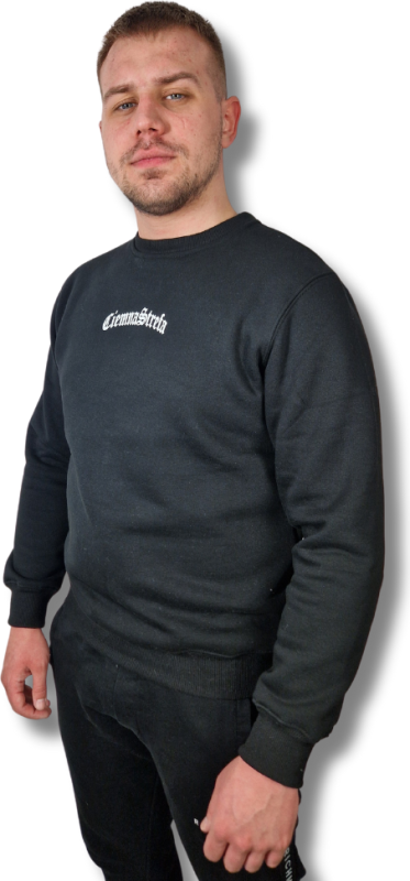 BLUZA KLASYK CS GOTYK DUŻE LOGO BACK CZARNO/ BIAŁA