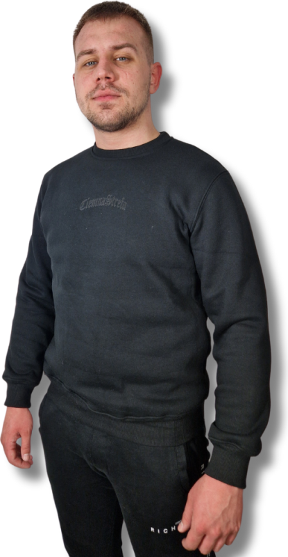 BLUZA KLASYK CS GOTYK DUŻE LOGO BACK CZARNO/ CZARNA