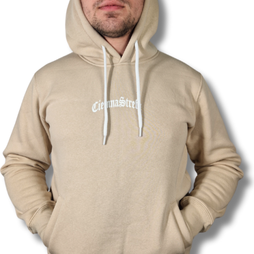 BLUZA KANGUR CS GOTYK DUŻE LOGO BACK BEŻ/ BIAŁA