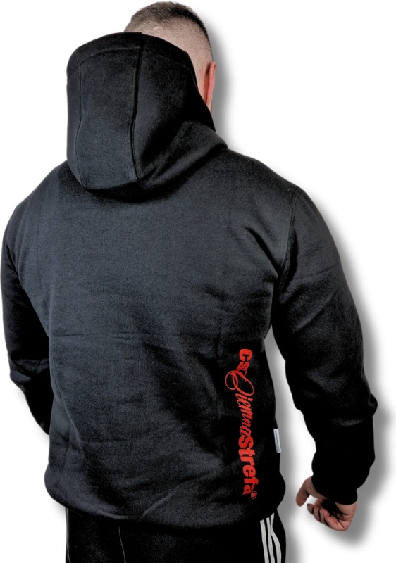 BLUZA KANGUR DUŻY HERB CS CZARNA/ CZERWONY