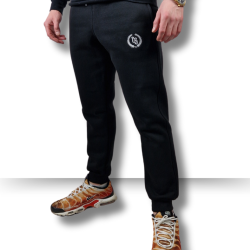 SPODNIE DRES CIEMNA STREFA CZERNE/ BIAŁY HAFT LAUR