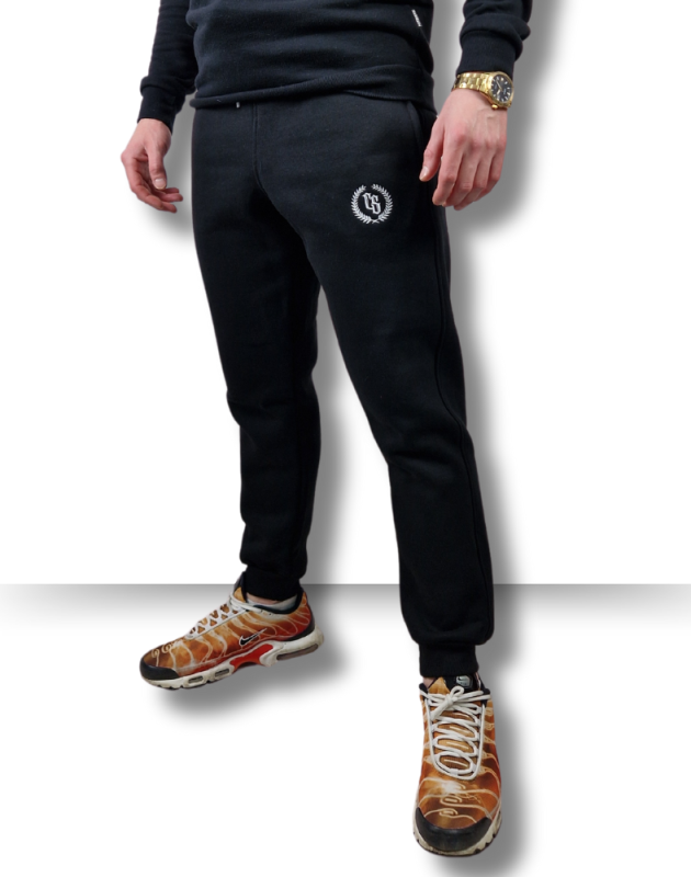 SPODNIE DRES CIEMNA STREFA CZERNE/ BIAŁY HAFT LAUR