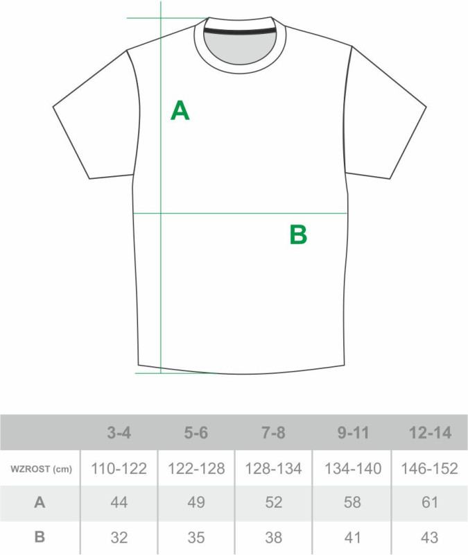 T-SHIRT DOBRY DZIECIAK CZARNO/ZIELONY