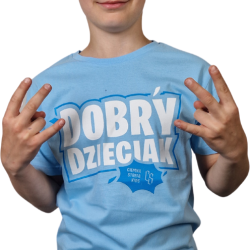 T-SHIRT DOBRY DZIECIAK / BABY BLUE