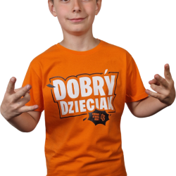 T-SHIRT DOBRY DZIECIAK/ POMARAŃCZ