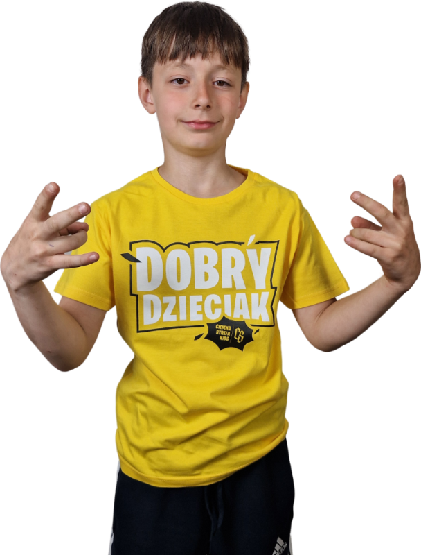 T-SHIRT DOBRY DZIECIAK/ ŻÓŁTY