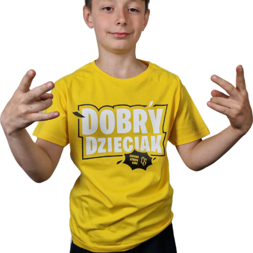 T-SHIRT DOBRY DZIECIAK/ ŻÓŁTY
