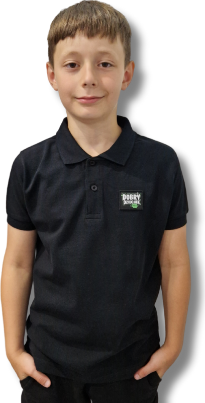 CZARNE POLO DOBRY DZIECIAK CS