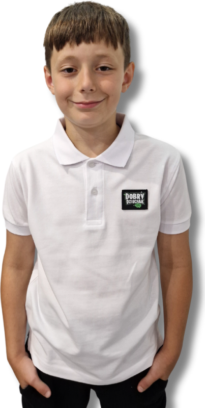 BIAŁE POLO DOBRY DZIECIAK CS
