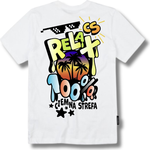 T-SHIRT CS RELAX 100%// BIAŁY EDYCJA LIMITOWANA