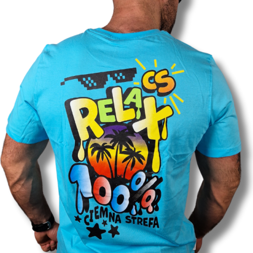T-SHIRT CS RELAX 100%// TURKUS EDYCJA LIMITOWANA