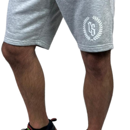 SZORTY MĘSKIE DRES // MELANŻ / BIAŁY LAUR