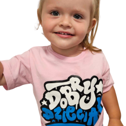 T-SHIRT DOBRY DZIECIAK GRAFFITI RÓŻ