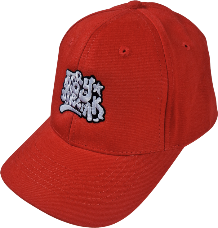 CZAPKA Z DASZKIEM DOBRY DZIECIAK GRAFFITI CZERWONA