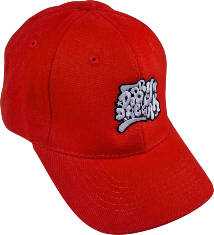 CZAPKA Z DASZKIEM DOBRY DZIECIAK GRAFFITI CZERWONA