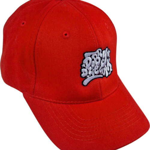 CZAPKA Z DASZKIEM DOBRY DZIECIAK GRAFFITI CZERWONA