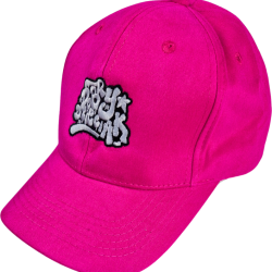 CZAPKA Z DASZKIEM DOBRY DZIECIAK GRAFFITI FUKSJA